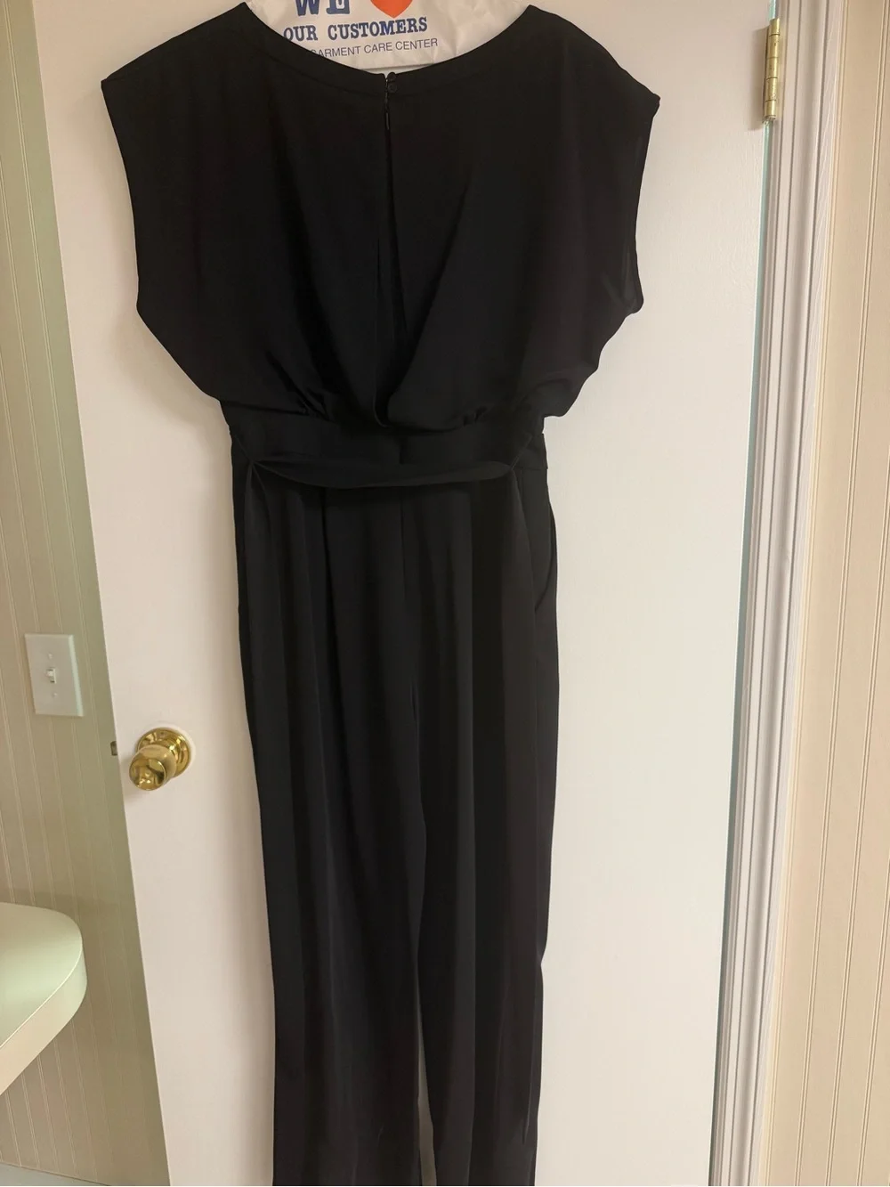 Eliza J  Black Sleeveless Elegant Wide-Leg Jumpsuit